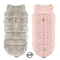 Hundejacke MARIETTE grau/ rosé