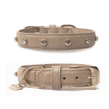 Hundehalsband BUCKINGHAM taupe (Gr.35)